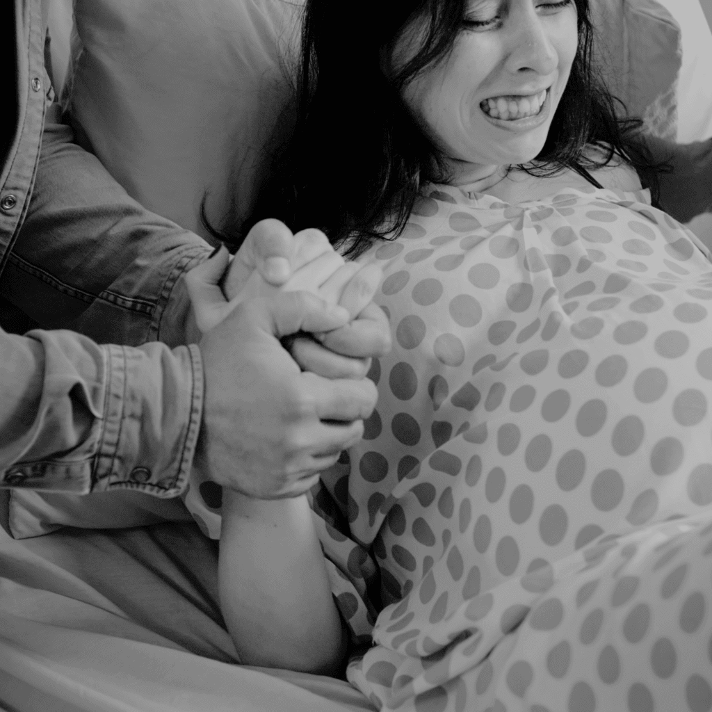 Woman in Pain from Childbirth Induction of labour